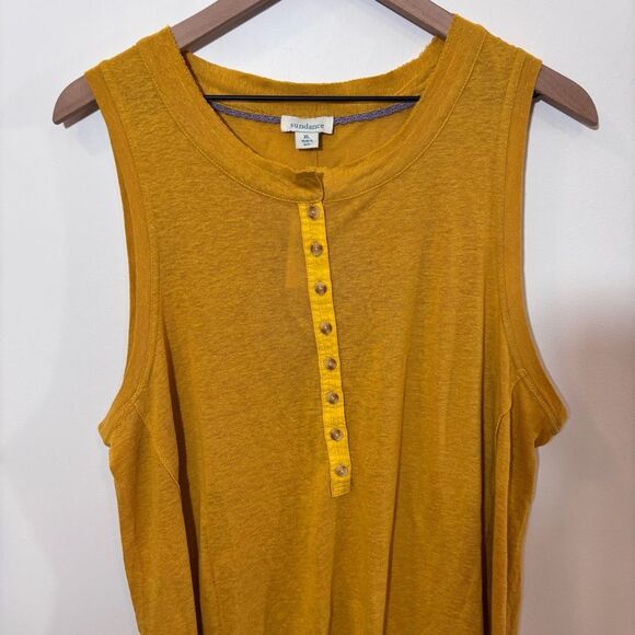 Sundance Benita Henley Tank NEW Gold Flake Size XL - Picture 3 of 11